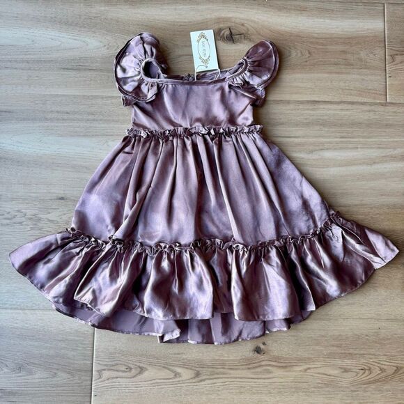 NWT Joyfolie Mia Joy Toddler Girl Rory Mauve Dress 4 - Picture 2 of 5